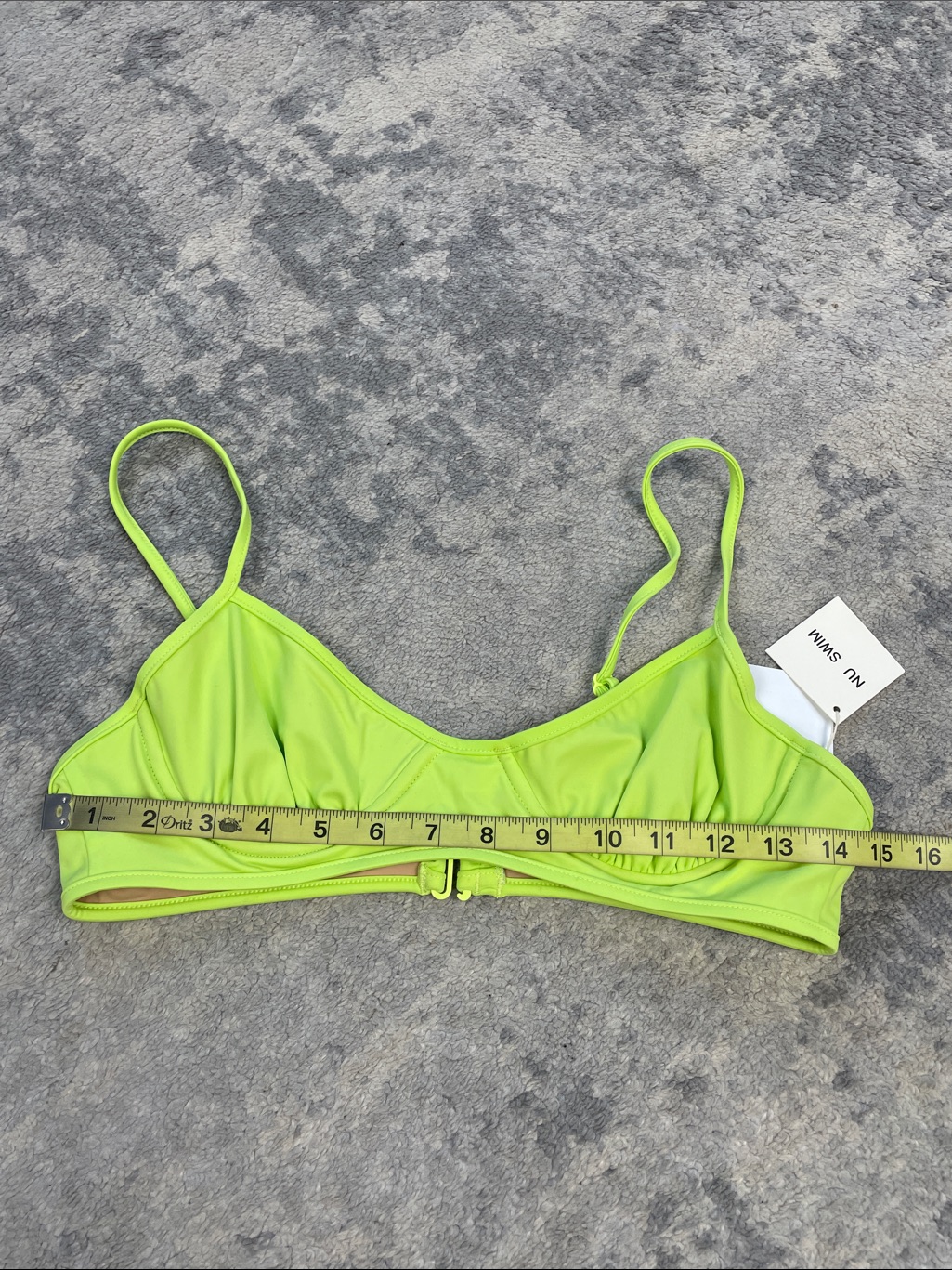 Nwt Nu Swim Pluto Underwire Bikini Top Melon Neon Bright Sz L — image 8 of 8